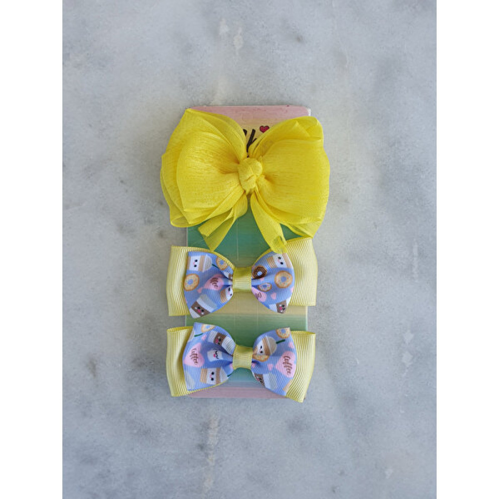 Kalben Accessories 3 Adet Fiyonk Tasarım Lastikli Çocuk Saç Tokası, Çocuk Toka, Saç Tokası, Kız Çocuk Toka Seti Toka, Taç & Saç Bandı Fiyatı