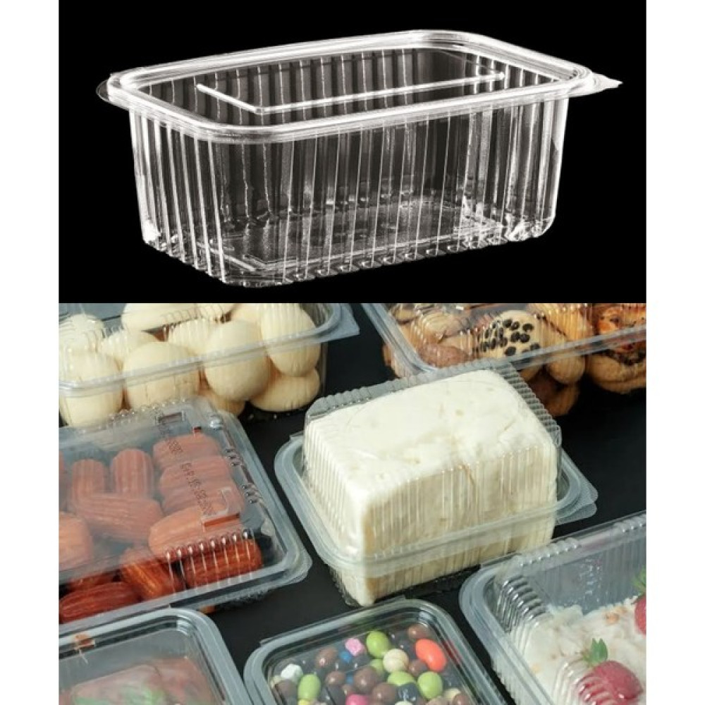 Kalbi Ticaret Plastik Saklama Kabı 1000 gr 25 Adet Kapaklı Plastik Sızdırmaz Kap Şeffaf Kullan At Kase Mutfak Sarf Malzemeleri Fiyatı