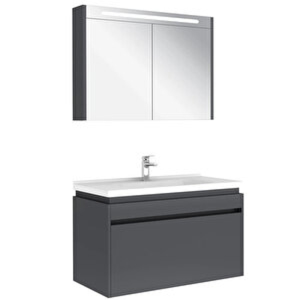 Kale Banyo Kale Idea 2.0 100 Cm Parlak Antrasit Tek Çekmeceli Banyo Dolabı Banyo Dolabı / Mobilyası Fiyatı