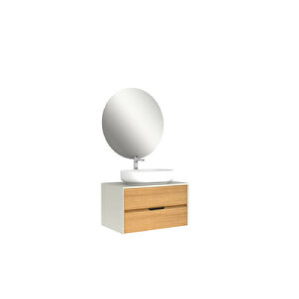 Kale Banyo Kale Zero 2.0 80 Cm Beyaz-meşe (oval Çanak Lavabo) Banyo Dolabı Takımı Banyo Dolabı / Mobilyası Fiyatı