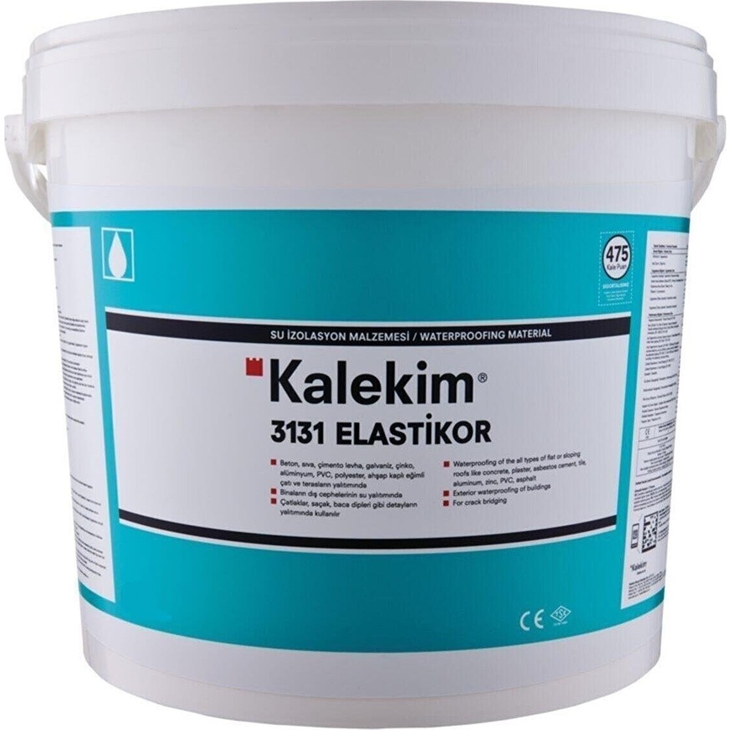 Kalekim 3131 Elastikor 20 kg Beyaz Elastik Su Yalıtım Malzemesi Dış Mekan ve İç Mekan Uyumlu Diğer Fiyatı