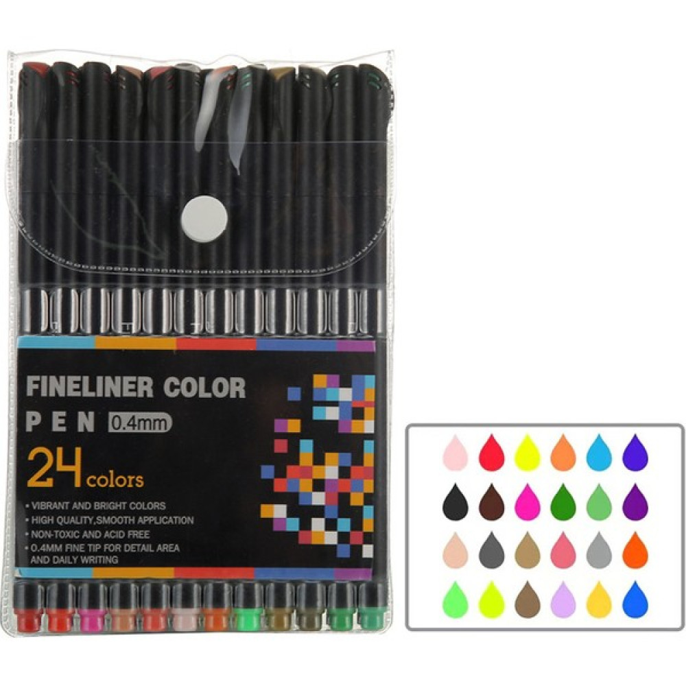 Kalesi 24 Renkler 0.4mm Fineliner Fine Point Kalem Seti Çizim Kalemleri Günlük Yazma Not Alma Takvim Gündemi Yetişkin Boyama (Yurt Dışından) Tükenmez Kalem Fiyatı
