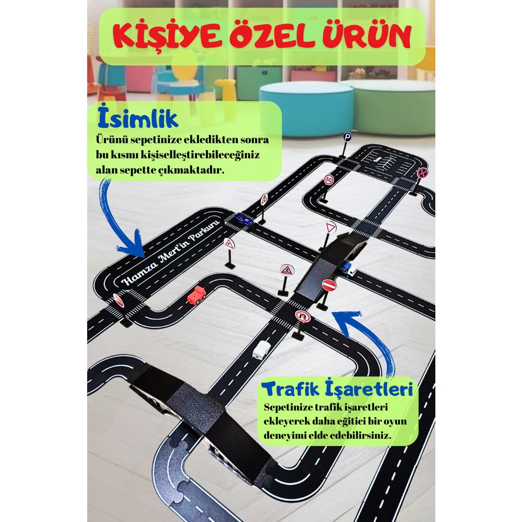 Kalides Oyuncak Araba, Araç Parkuru (X-Large) -Eğitici ve Eğlenceli Yol Yapım Ahşap Oyuncak - Otoban Puzzle - X-Large Anne Bebek Oyuncak Fiyatı