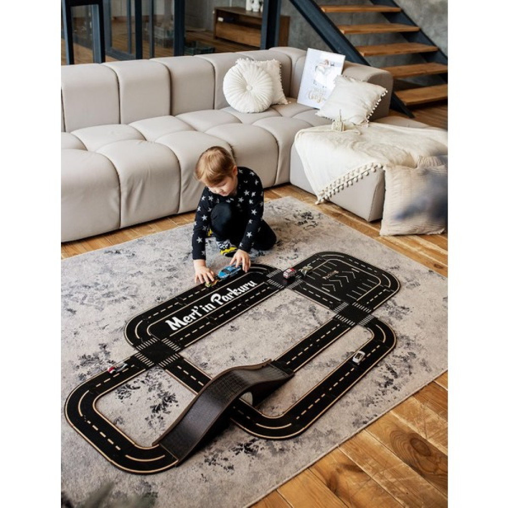 Kalides Oyuncak Araç Parkuru (X-Large) -Eğitici ve Eğlenceli Yol Yapım Ahşap Oyuncak - Otoban Puzzle - X-Large Eğitici Oyuncak Fiyatı