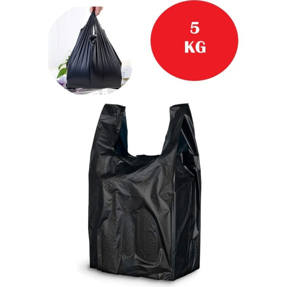 Kalın Siyah Atlet Poşet Market Manav Poşeti Mini Boy 23X28 cm 5 kg Oto Boyaları Fiyatı