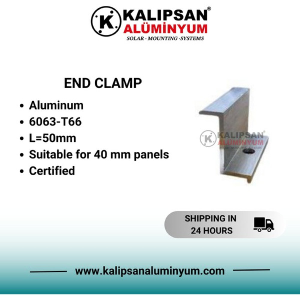 Kalıpsan Güneş Paneli 40'lık Z Clamp-Sonlandırıcı (100 Adet) - Gri Oto Boyaları Fiyatı