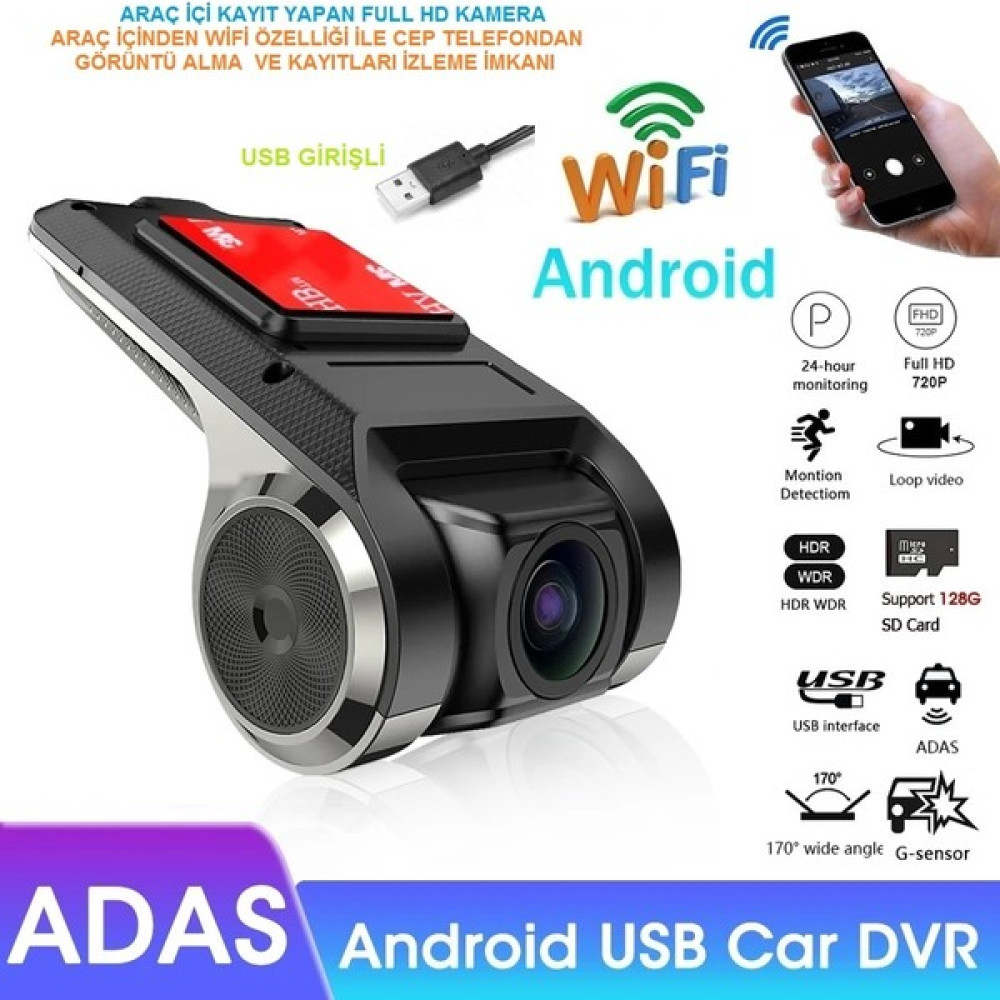 Kalite Araç Içi Kayıt Yapan (Wifi -Adas) Özellikli Hd Kamera (Wifi Özelliği Ile Kayıtları Izleme Imkanı) Oto Görüntü Sistemleri Fiyatı