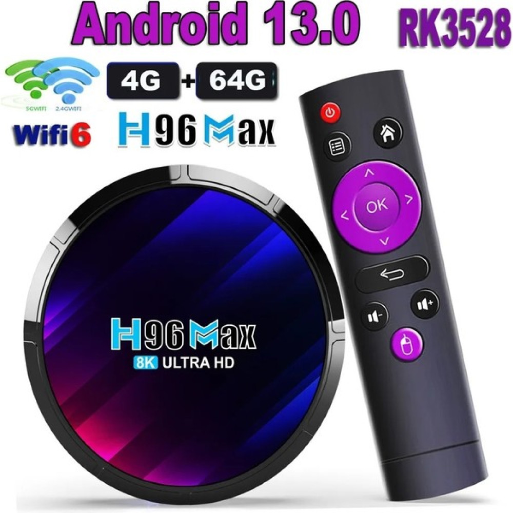Kalite H96 Max Android 13 TV Box (4gb Ram - 64GB Rom - Son Sürüm) Ev Sinema Receiverları Fiyatı