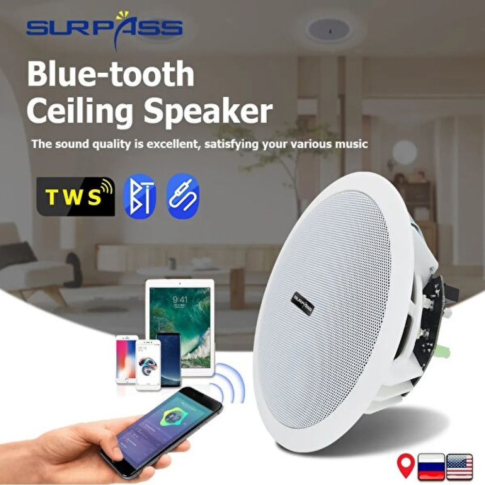 Kalite Tavan Hoparlör Amplifikatörlü ve Bluetooth Özellikli ( Beyaz Renk Gönderilir) Bluetooth Hoparlör Fiyatı