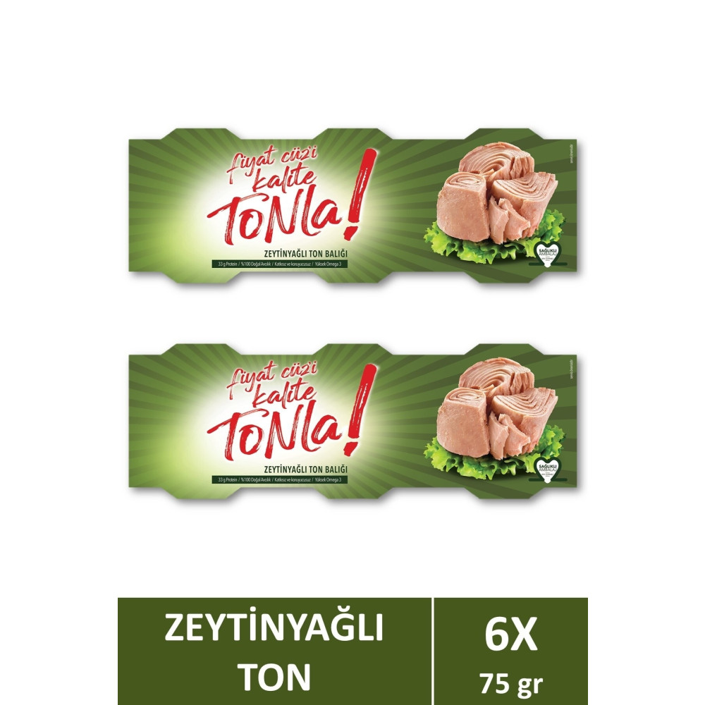 Kalite Tonla Zeytin Yağlı Ton Balığı 3x75 Gr X2 Adet Konserve Fiyatı