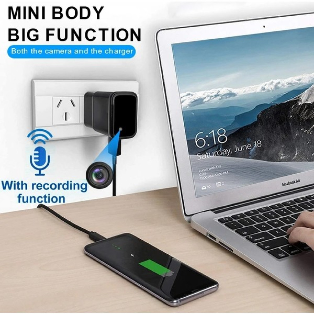 Kalite Wifi Kamera Gizli Adaptör Kamera + 32GB Kart Ile Birlikte (Dünyanın Heryerinden Canlı Izlenir ve Ses ve Video Kaydeder) Dijital Video Kameralar Fiyatı