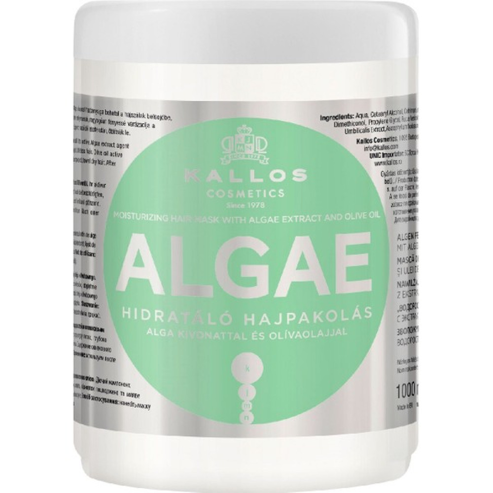 Kallos Cosmetics Algae Yosun Özü ve Zeytinyağı Içeren Nemlendirici Saç Bakım Maskesi 1000 ml Saç Bakım Maskeleri & Serumlar & Spreyler Fiyatı