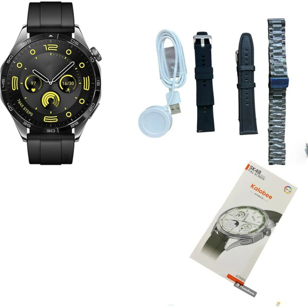 Kalobee Sk 48 Full Screen Akıllı Saat Gps/nfc/siri Destekli Deri Kordonlu Watch - Beyaz Oto Boyaları Fiyatı