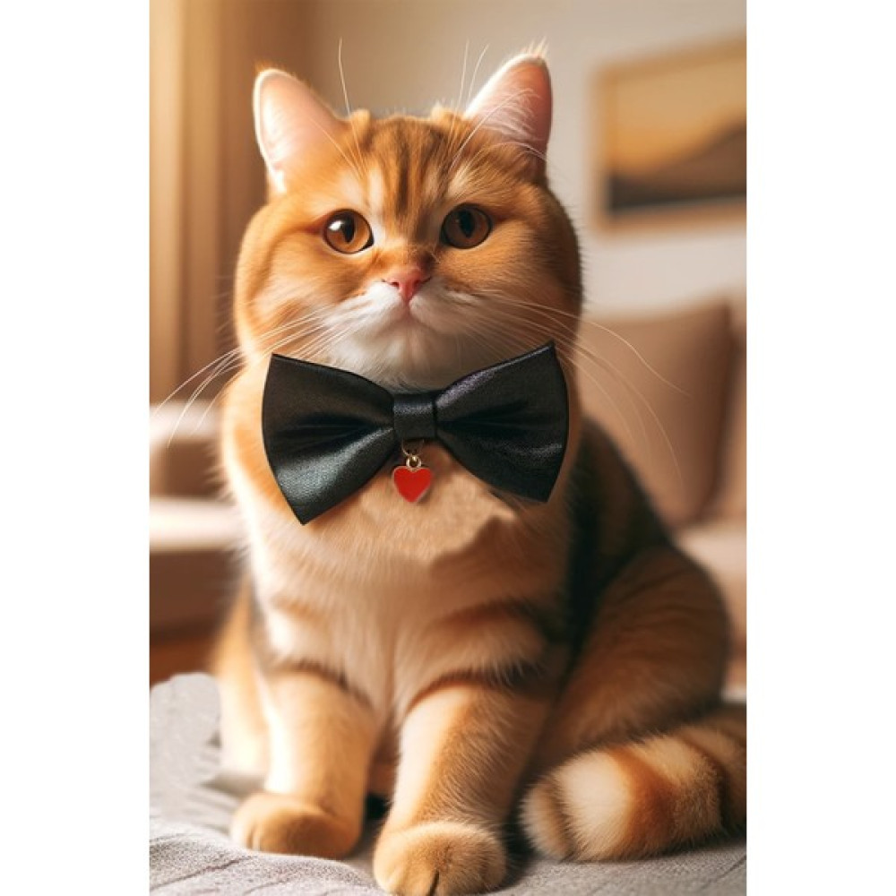 Kalpli kedi papyonu Pamuk kedi ve köpek papyonu - Siyah - Standart Evcil Hayvan Ürünleri Fiyatı