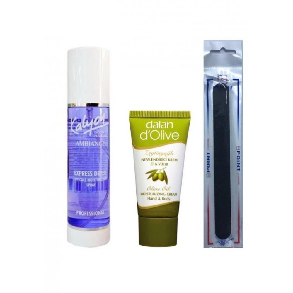 Kalyon Professional Oje Kurutucu Sprey 150 Ml + Dalan Krem 20 Ml + Tirnak Torpusu Makyaj Ürünleri Fiyatı