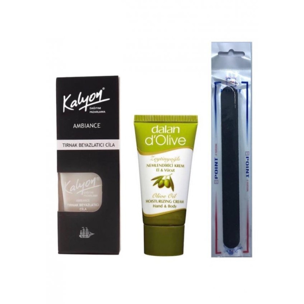 Kalyon Tirnak Beyazlatici Cila + Dalan Krem 20 Ml + Tirnak Torpusu Makyaj Ürünleri Fiyatı