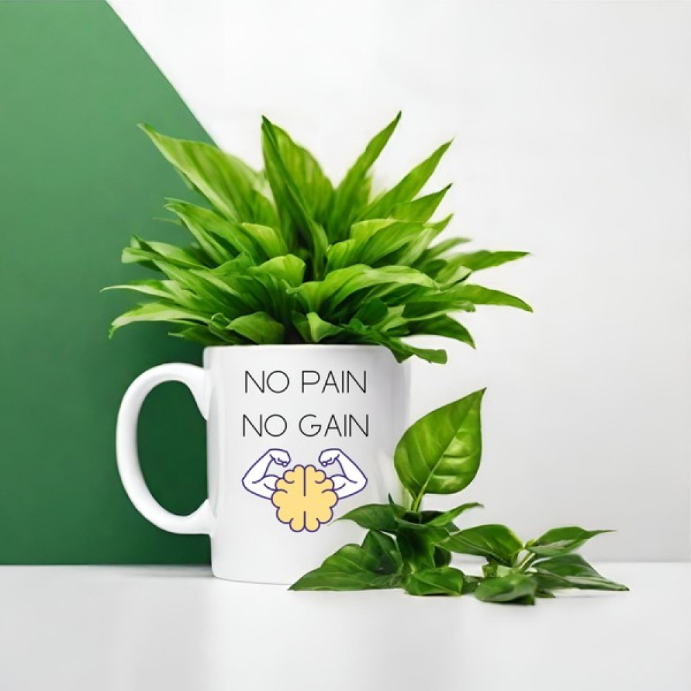 Kam Store No Pain No Gain Baskılı Kupa Bardak - Beyaz - 300 ml Fincan / Bardak / Kahve Takımı Fiyatı