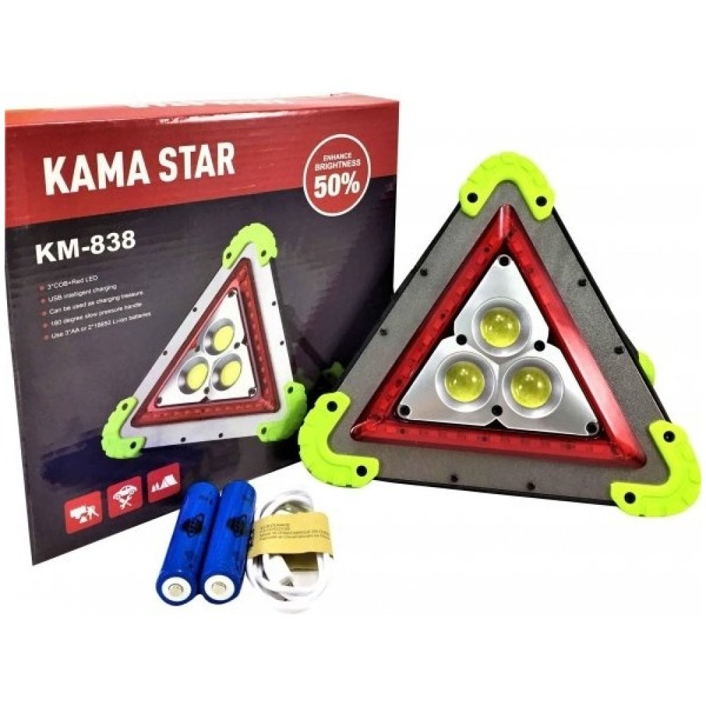 Kama Star Işıklı Üçgen Reflektör LED Projektör Trafik Acil Durum Feneri Flaşör Oto Boyaları Fiyatı