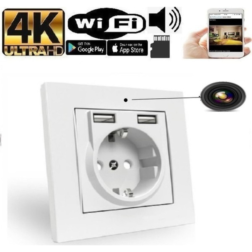 Kamera Online 4K Usbli Duvar Prizi Wif Gizli Video Kamera 7/24 Kesintisiz Canlı Izleme ve Kayıt Dijital Video Kameralar Fiyatı