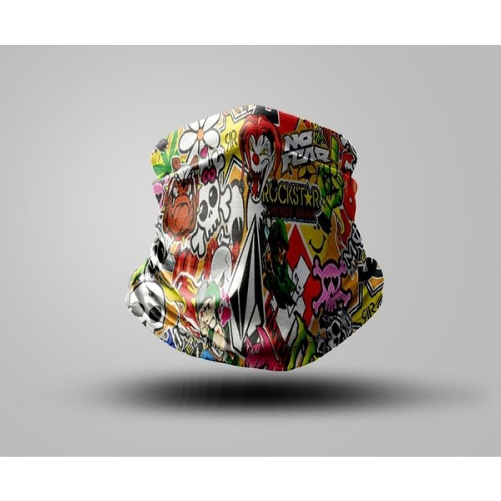 Kampf Mikro Fiber Taktiksel Fonksiyonel Outdoor Dikişsiz Boyunluk / / Bandana - Rockstar Griffiti - Karışık - Standart Oto Boyaları Fiyatı