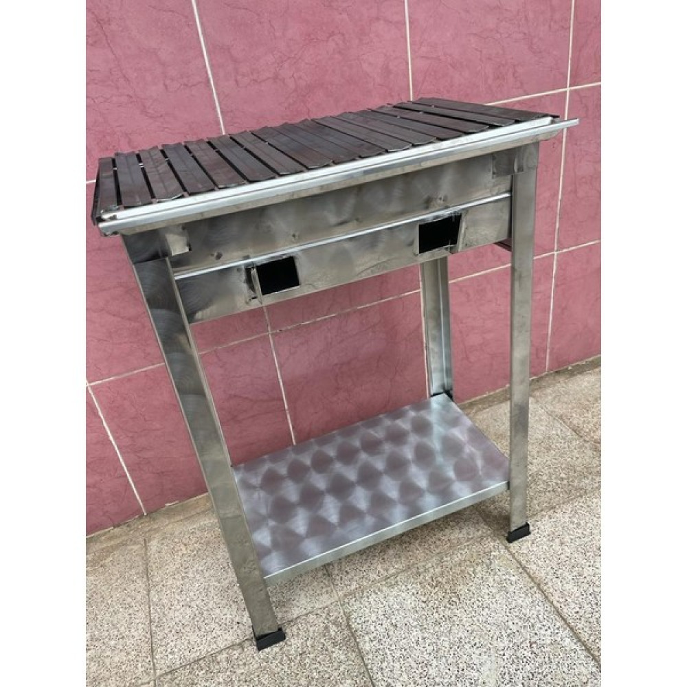 Kanaat Soba Paslanmaz Kömürlü Mangal Kalın Oluklu Lama Izgaralı 28X50 cm Ayarlı Havalandırmalı Bahçe Mangalı & Barbekü Fiyatı