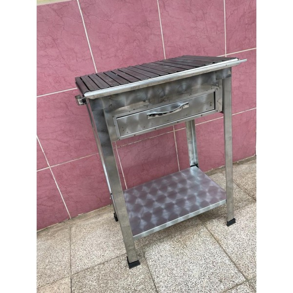 Kanaat Soba Paslanmaz Kömürlü Mangal Kalın Oluklu Lama Izgaralı 28X50 Cm Çekmeceli Bahçe Mangalı & Barbekü Fiyatı