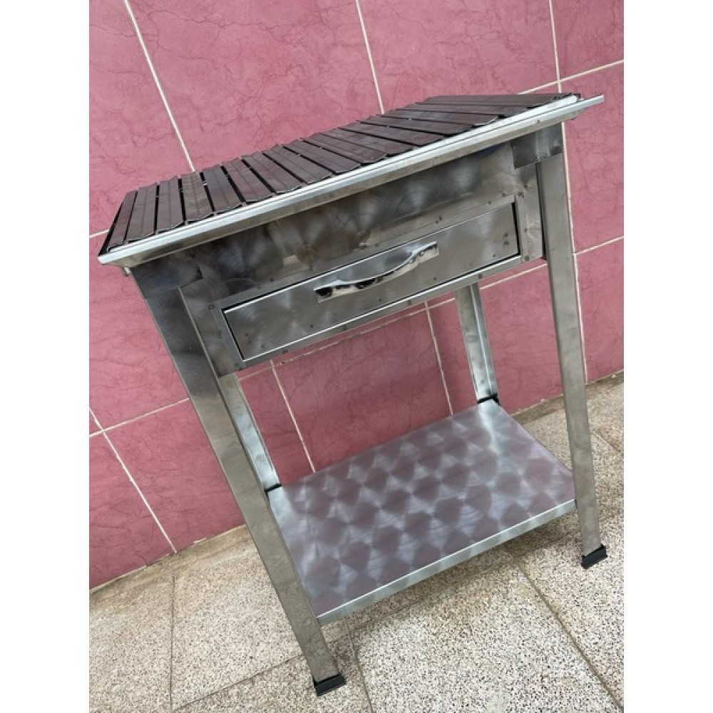 Kanaat Soba Paslanmaz Kömürlü Mangal Kalın Oluklu Lama Izgaralı 35X60 Cm Çekmeceli Bahçe Mangalı & Barbekü Fiyatı