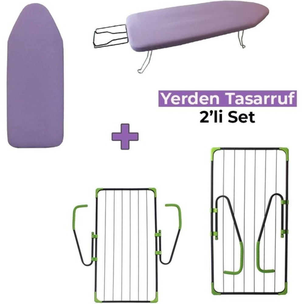 Kanat Yerden Tasarruf Set-Belda Mini Portatif Ütü Masası & Kanat Gold Çamaşır Kurutmalığı Ütü Masaları ve Aksesuarları Fiyatı