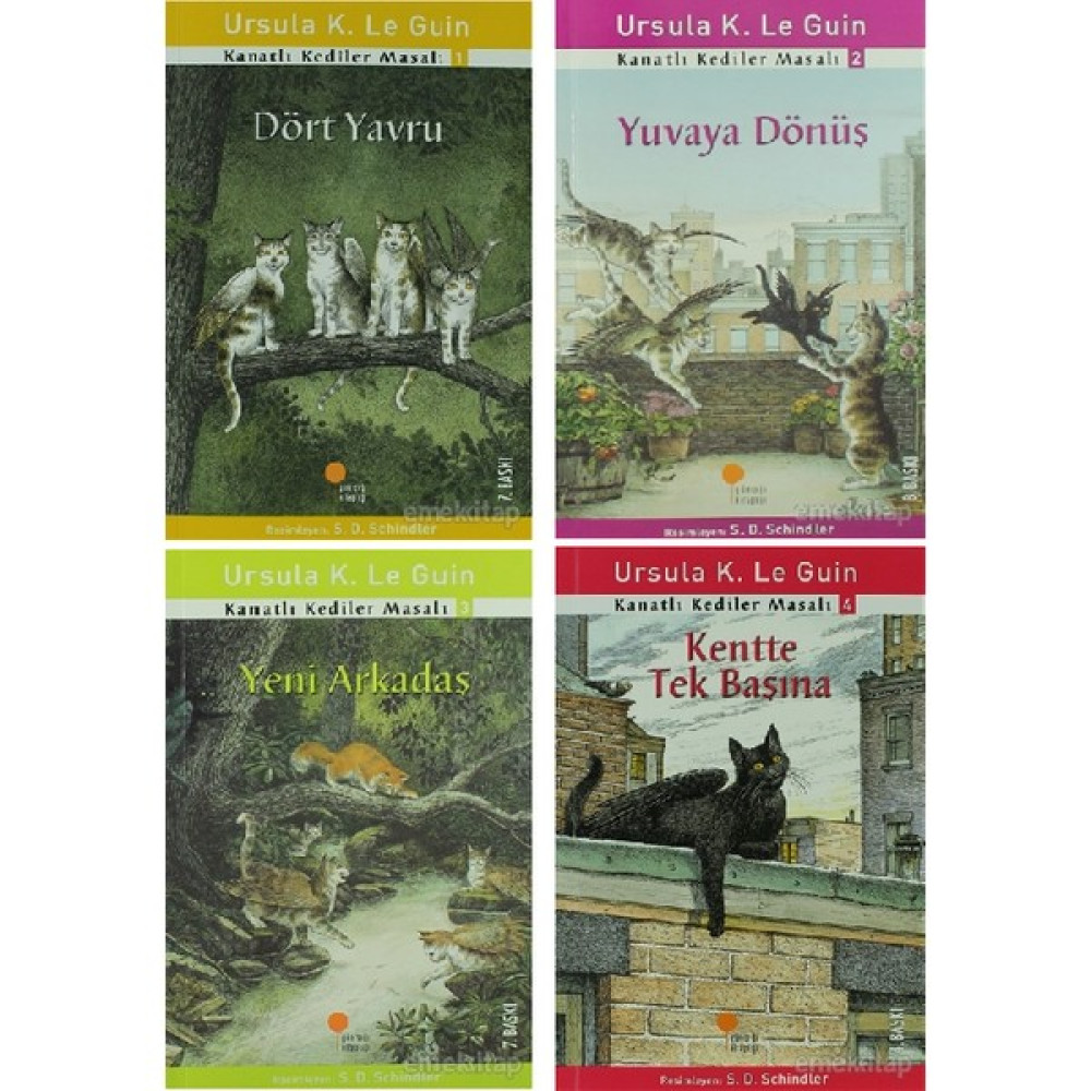 Kanatlı Kediler Masalı 4 Kitap Set Ursula K. Le Guin (Dört Yavru, Yuvaya Dönüş, Yeni Arkadaş, Kentte Tek Başına) Çocuk Öykü Fiyatı