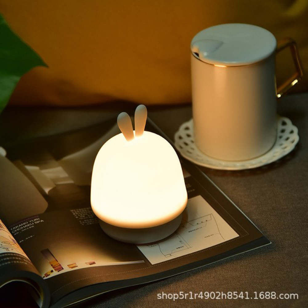 Kangrui-HB LED Gece Lambası Göz Koruması Silikon Pat Işık Yeni Yıl Tavşan Gece Lambası Besleme Gece Lambası Masa Lambası (Yurt Dışından) - Açık Pembe Gece Lambası Fiyatı