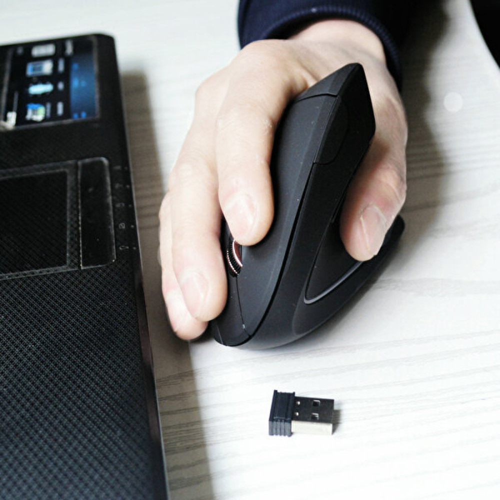 Kangrui-HB Şarj Edilebilir Dikey Kablosuz Fare Ergonomik Aydınlık Oyun Sessiz Optik Bluetooth Fare (Yurt Dışından) - Kırmızı - Siyah Klavye - Mouse Fiyatı