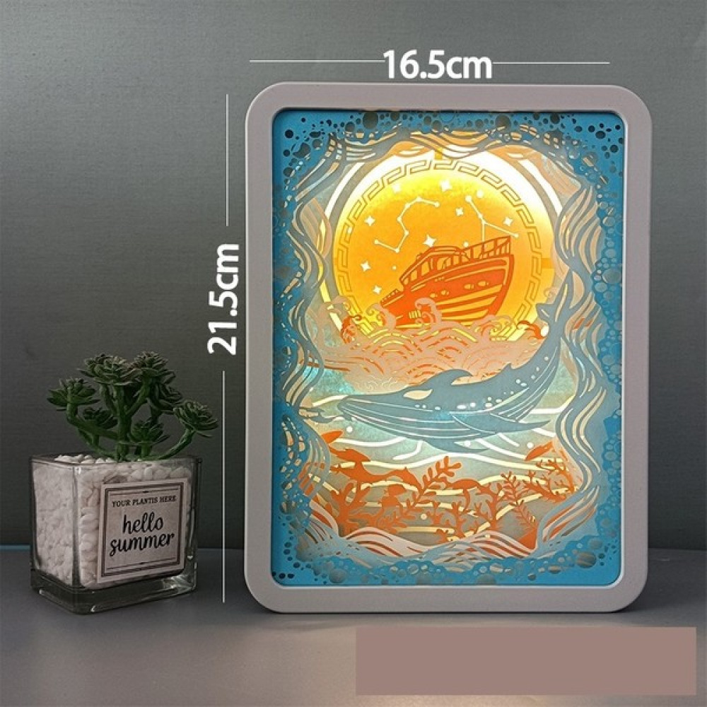 Kangrui-HB Yaratıcı 3D Renkli Kağıt Oyma Lamba Nanjiang Huayue Antik Stil Gece Lambası Başucu Atmosfer Lambası Dekoratif Boyama Gezegen Küçük Prens... Gece Lambası Fiyatı