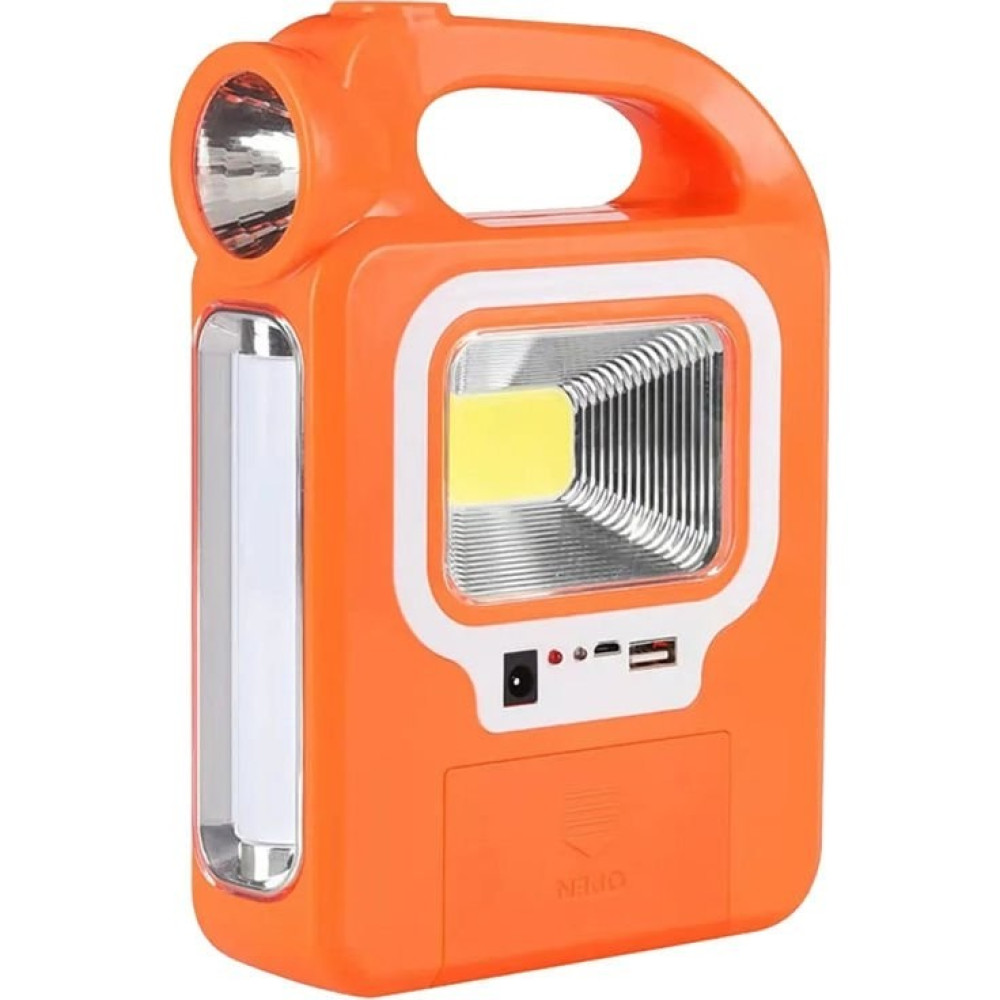 Kanisti HB-6399A Cob Ledli Solarlı 3 Kademeli USB Çıkışlı Şarjlı Işıldak Fener (2 Parça Ampulü Unutma) Diğer Fiyatı