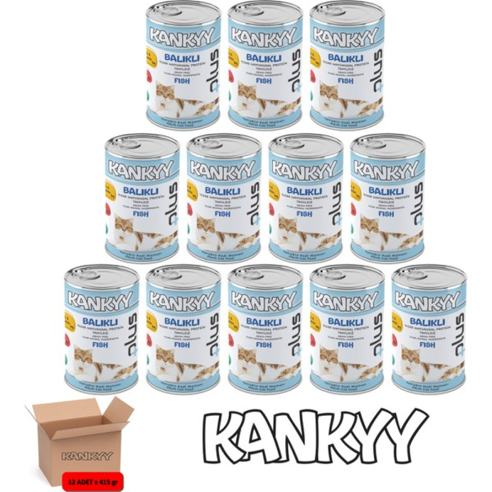 Kankyy Balıklı Konserve Yaş Yetişkin Kedi Maması 415GR x 12ADET Evcil Hayvan Ürünleri Fiyatı