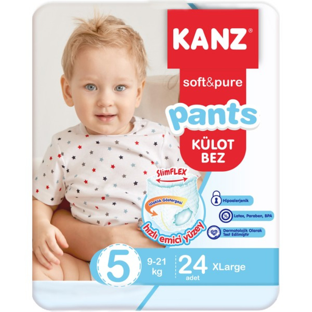 Kanz 5 Numara Külot Bebek Bezi Ekonomik 9-21 kg 24'lü Bebek Bezi Fiyatı