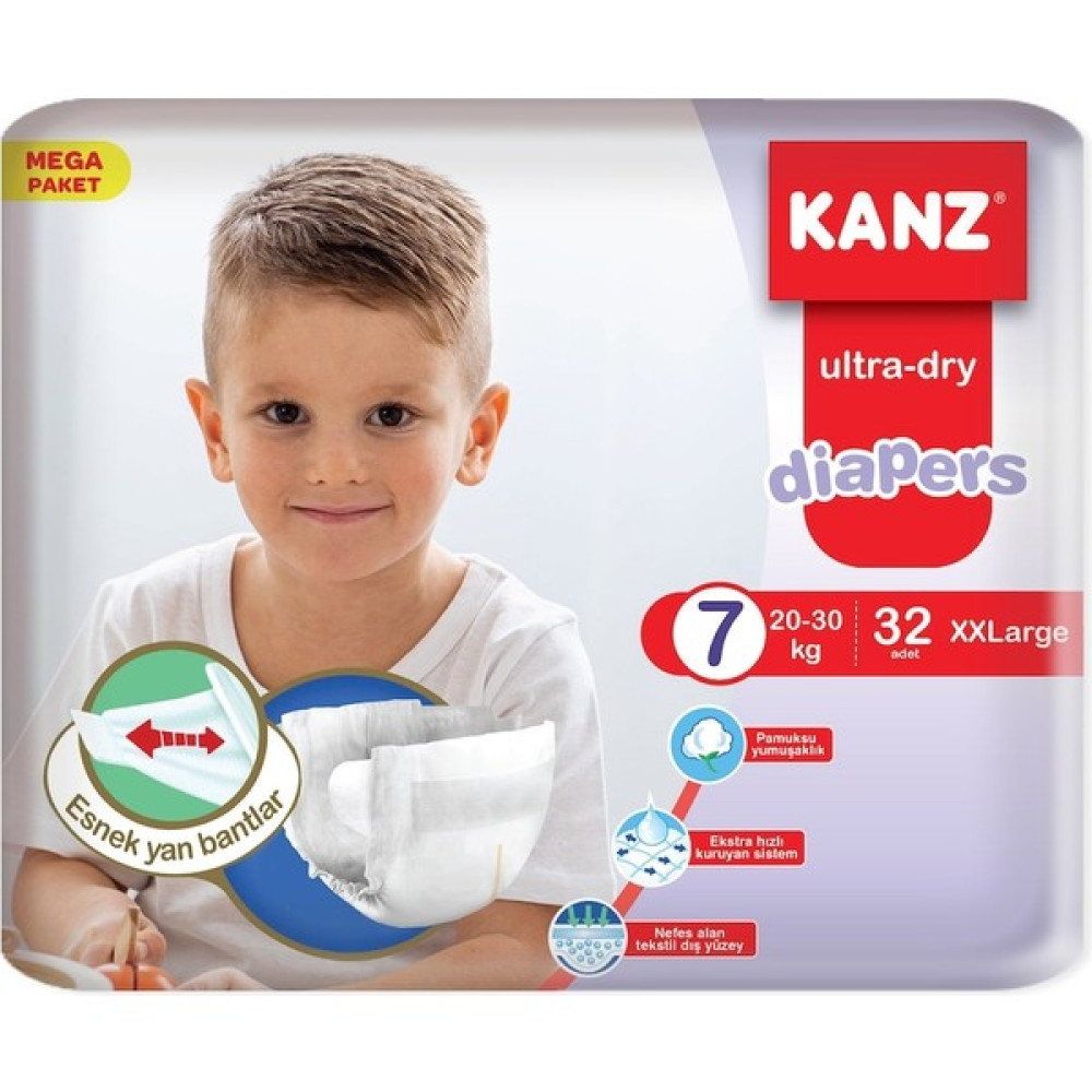 Kanz 7 Numara Bebek Bezi 32 Adet Bebek Bezi Fiyatı