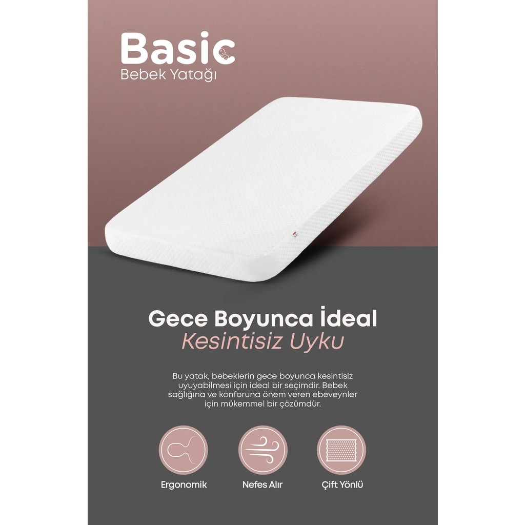 Kanz Basic Bebek Yatağı 60X100 cm 5 cm Iç Yatak - 60 x 100 cm Bebek Yatağı Fiyatı