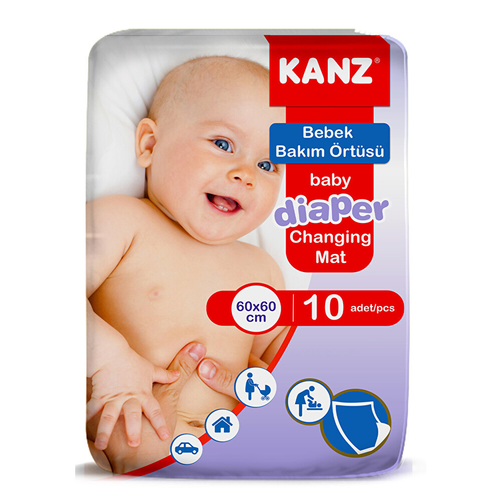 Kanz Bebek Bakım Örtüsü 60x60 10'lu Bebek Bezi-Alt Açma Fiyatı