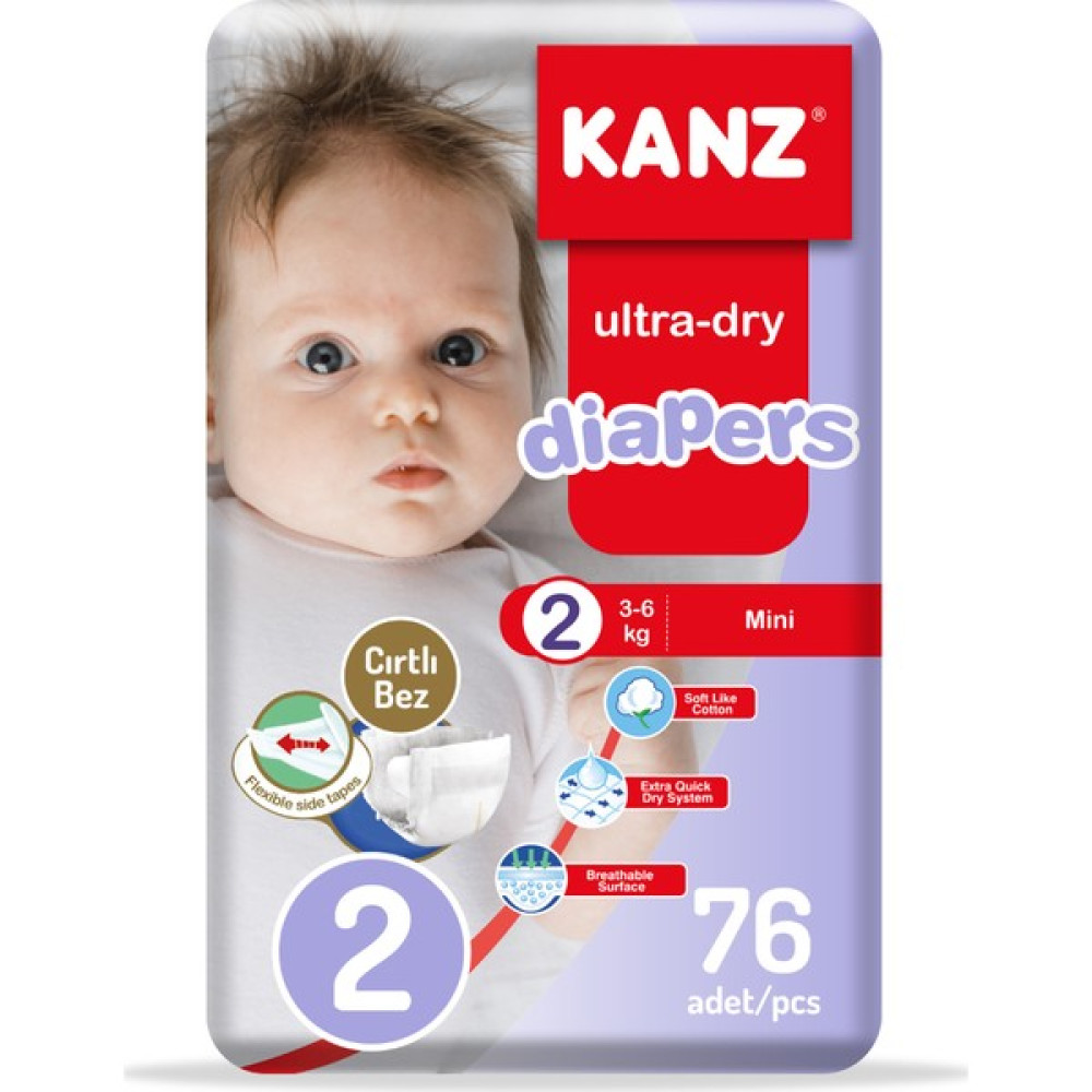 Kanz Bebek Bezi 2 Numara 76'lı Bebek Bezi Fiyatı