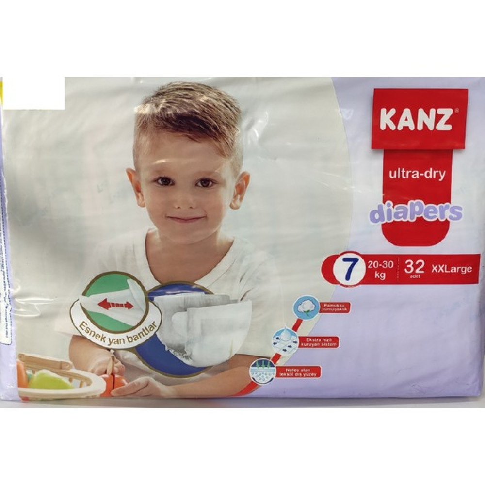 Kanz Bebek Bezi No:7 Xx Large 20-30 kg 32'li - 7 Bebek Bezi Fiyatı