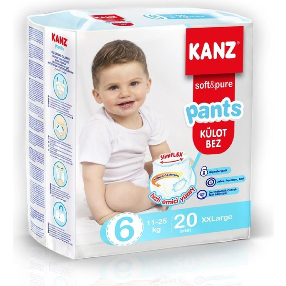 Kanz Bebek Külot Bezi No:6 Xxlarge 11-25 kg 20'li - 6: Bebek Bezi Fiyatı