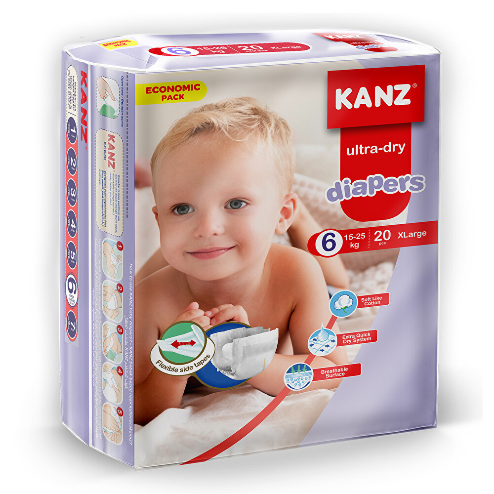 Kanz Eko Paket XL 6 Beden 20'li Bebek Bezi Fiyatı