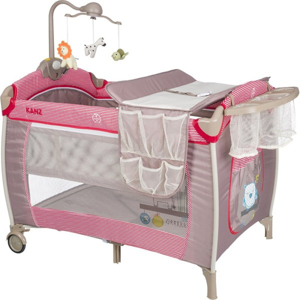 Kanz Hamburg 70x110cm Dönenceli Oyun Parkı Seyahat Yatağı - Kırmızı Park Yatak / Oyun Parkı Fiyatı