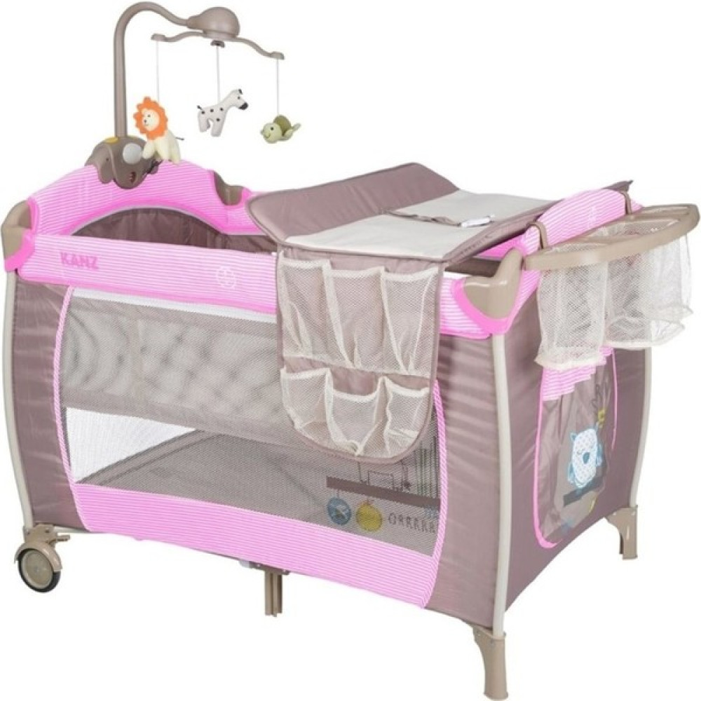 Kanz Hamburg 70X110CM Dönenceli Oyun Parkı Seyahat Yatağı - Pembe Park Yatak / Oyun Parkı Fiyatı