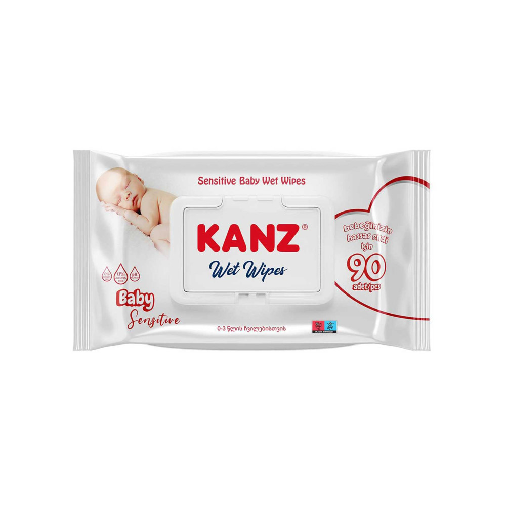 Kanz Islak Havlu Naturel Care 90'lı Sensitive Bebek Mendil-Islak Mendil Fiyatı