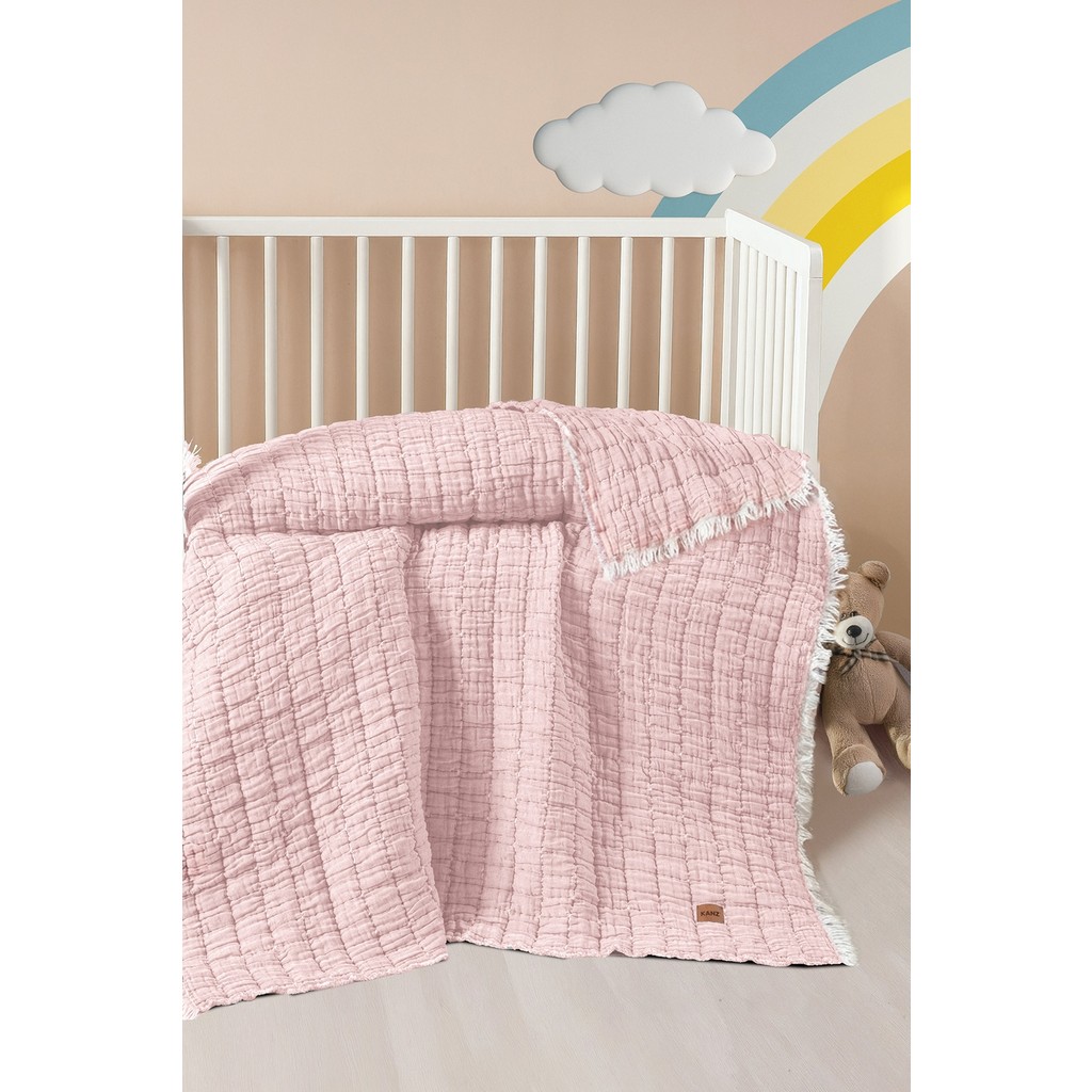 Kanz Light Müslin Bebek Yorganı 115X125 cm - Pudra Yorgan Fiyatı