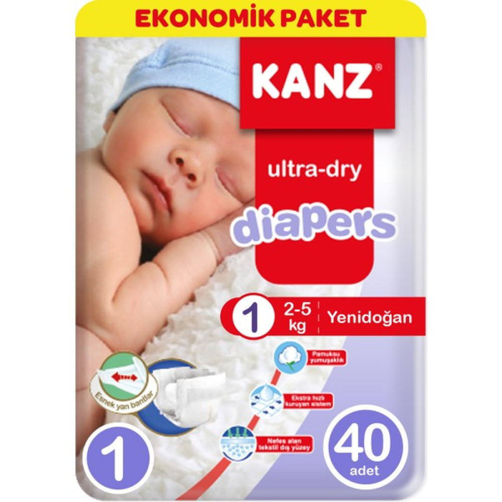 Kanz Yenidoğan Bebek Bezi Ekonomik 40’lı Bebek Bezi Fiyatı