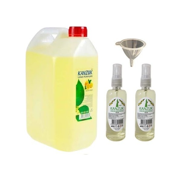 Kanzuk Limon Kolonyası 80°+2 Adet 100 Ml+Dolum Hunisi - 5 lt Diğer Fiyatı