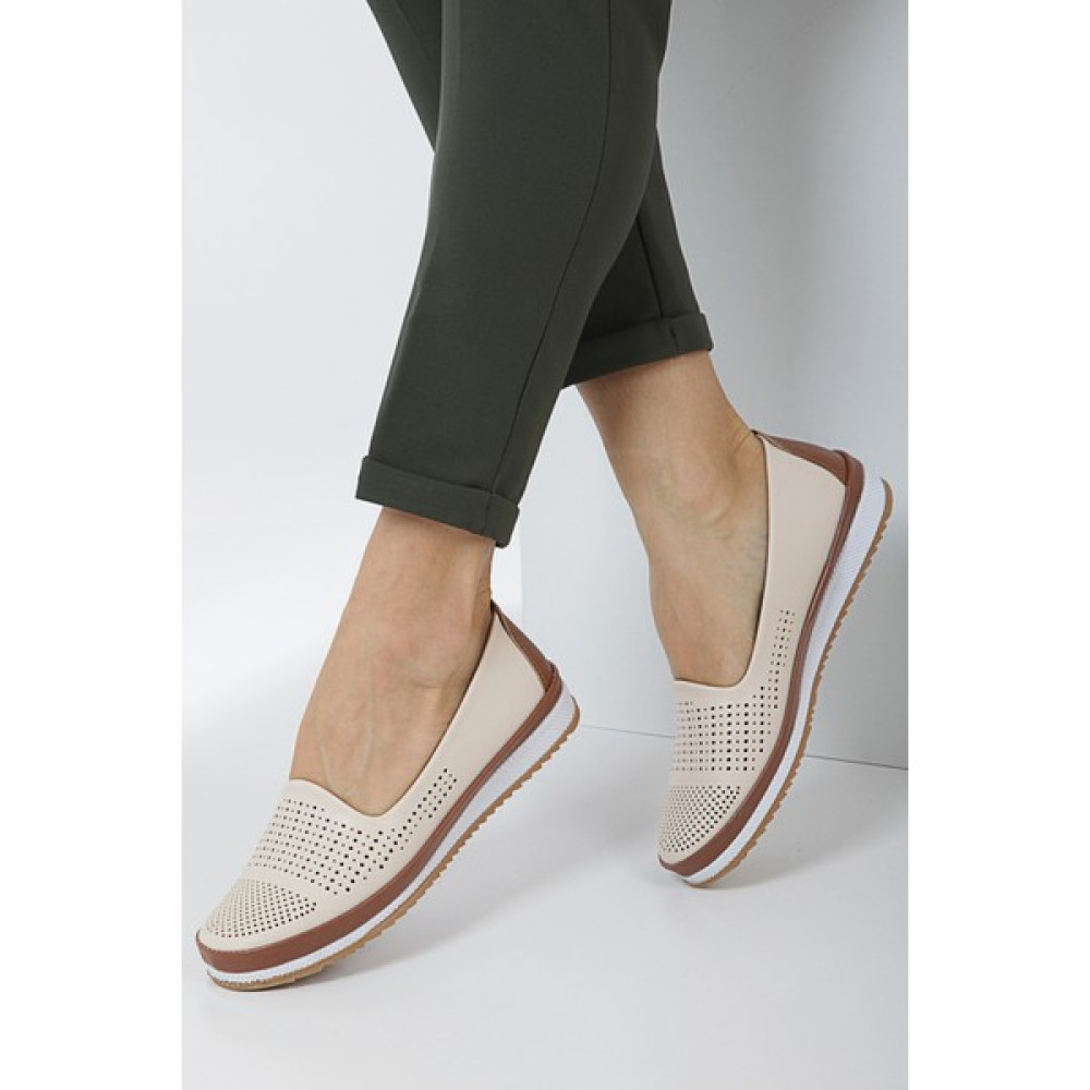 Kaof Shoes Kadın Bej Ayakkabı Anne Babet Ayakkabı Anne Ayakkabısı Kadın Günlük Ayakkabı Kadın Klasik Ayakkabı Anne Ayakkabı Kadın Günlük Ayakkabıları Fiyatı