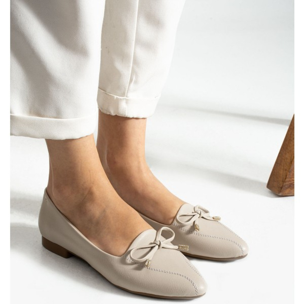 Kaof Shoes Kadın Bej Renk Günlük Babet Ayakkabı Kadın Günlük Ayakkabı Balerin Babet Klasik Ayakkabı Babetler Fiyatı